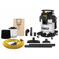 DeWalt 38L Wet Dry Vacuum Stainless Steel 750W StealthSonic DXV38S-QTC