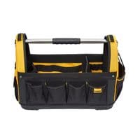 DEWALT Open Tote Tool Storage Bag with Shoulder Strap Hard Base