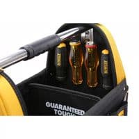 DEWALT Open Tote Tool Storage Bag with Shoulder Strap Hard Base