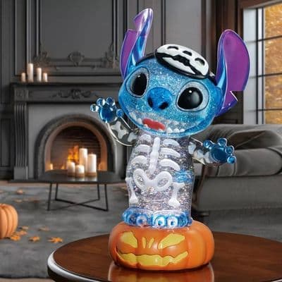 Disney 16” Halloween Glitter Lantern | LED Spinning Light | Mickey Jack Stitch