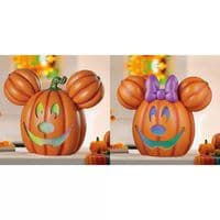 Disney 20” Mickey or Minnie Light-Up Halloween Pumpkin | Music & Timer