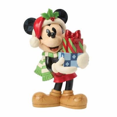 Disney Jim Shore Mickey or Minnie with Presents 18” Handcrafted Christmas Statue