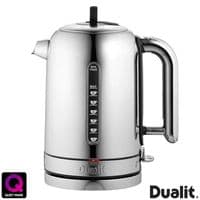 Dualit Classic 1.7L Kettle Polished Stainless Steel Black Trim 72815