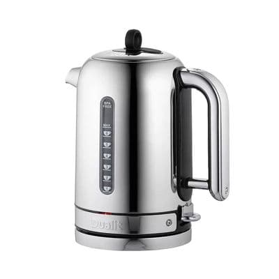 Dualit Classic 1.7L Kettle Polished Stainless Steel Black Trim 72815
