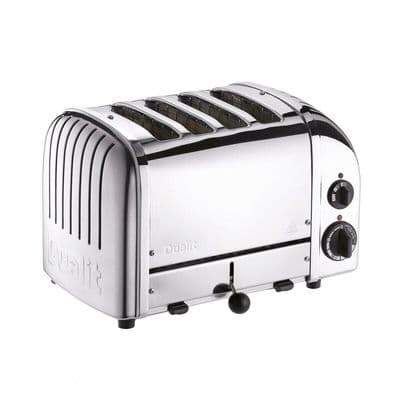 Dualit Classic 4 Slot Toaster With Sandwich Cage Polished Stainless Steel 40590