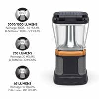 Duracell 3000 Lumen Lantern Rechargeable Solar USB QI Outdoor Camping Light
