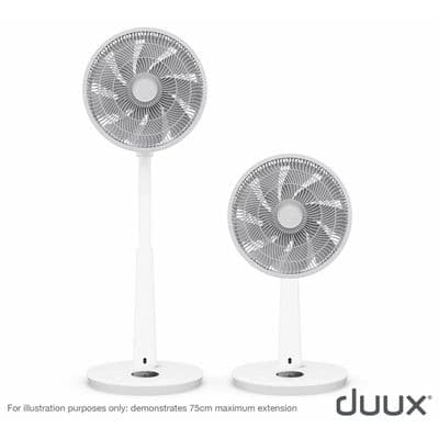 Duux Whisper 3 Pedestal Fan White 26 Speed Oscillating Height Adjustable DXCF221