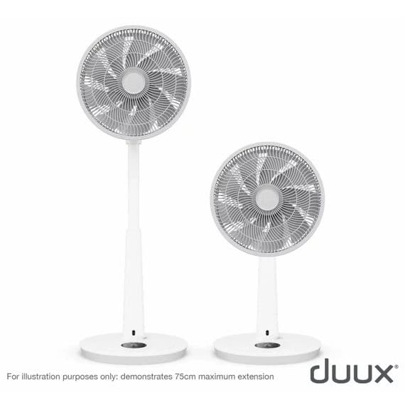 Duux Whisper 3 Pedestal Fan White 26 Speed Oscillating Height Adjustable DXCF221