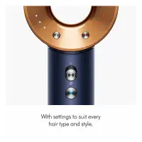 Dyson Supersonic Hair Dryer Straight+Wavy in Prussian Blue/Rich Copper
