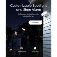 eufy Floodlight Cam E30 | 2K HD, Pan/Tilt, AI Auto-Tracking|2000 LM Floodlights