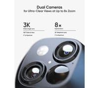 Eufy SoloCam S340 Solar 3K Security Camera | 360° AI Tracking