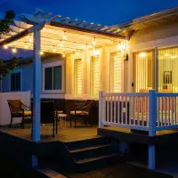 Feit 48ft (14.6m) Heavy Duty LED Waterproof String Lights Set + 26 Bulbs