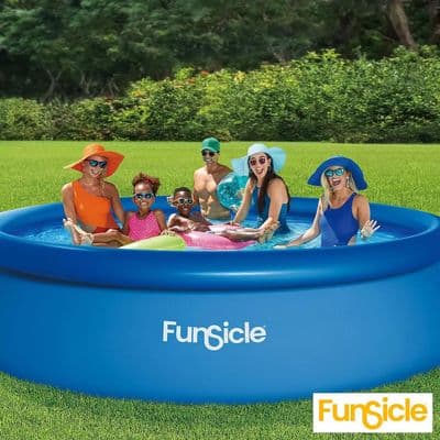 FunSicle 12ft (3.6m) QuickSet Pool with RX330 Cartridge Filter Pump, Pool Cover