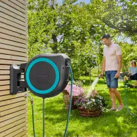 Gardena Wall Mounted Hose Reel 35M Automatic Retractable Hose Box RollUp XL