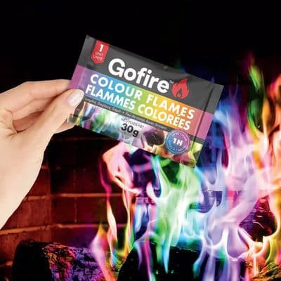 GoFire Colour Flames 25 Pack Multicolour Fire Colourant Packets Campfire Bonfire