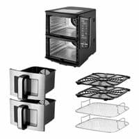 Gourmia GAF1180 Double Decker Air Fryer 10.4L | Dual 5.2L Baskets