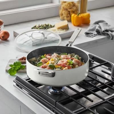 GreenPan 30cm Ceramic Non-Stick Saute Pan Lid White