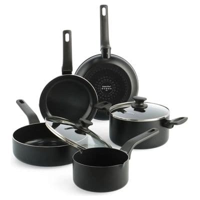 GreenPan Essence 7 Piece Pan Set Black PFAS Free Ceramic Non Stick Induction