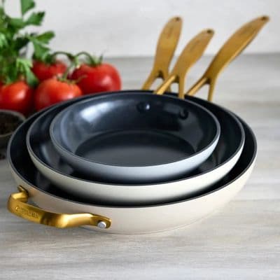 GreenPan Jewel Pro 3-Piece Ceramic Frying Pan Set 20 26 30cm All Hobs