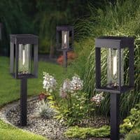 GTX Solar LED Pathway Lights 4 Pack Vintage 25 Lumens 8hr Garden