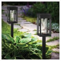 GTX Solar LED Pathway Lights 4 Pack Vintage 25 Lumens 8hr Garden