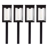GTX Solar LED Pathway Lights 4 Pack Vintage 25 Lumens 8hr Garden
