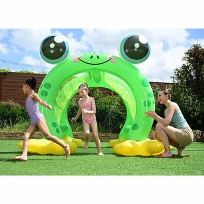 H2OGO! Froggy Fun Inflatable Sprinkler Tunnel | Giant Frog Arch | Water Play