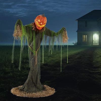 Halloween 7ft (2.1m) Animated Pumpkin Scarecrow