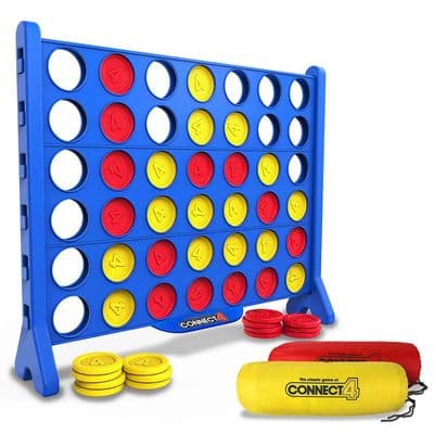 HASBRO Original Giant Connect 4 Set With 2 Carry Bags Garden Game