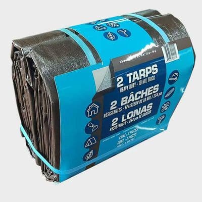 Heavy Duty 12x16ft Reversible Brown and Silver Tarpaulin Cover 2 Pack