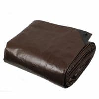 Heavy Duty 12x16ft Reversible Brown and Silver Tarpaulin Cover 2 Pack