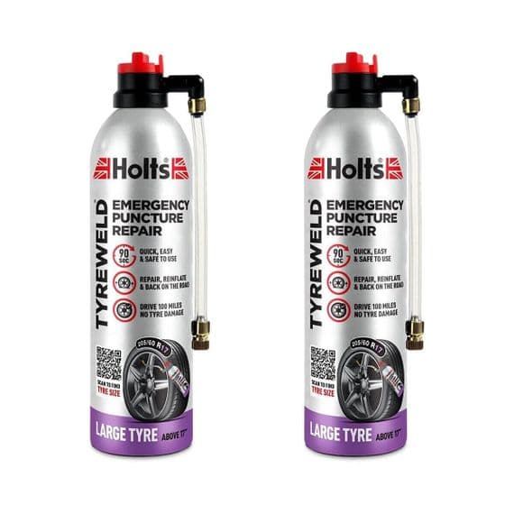 Holts Tyreweld Emergency Puncture Repair| 500ml |Pack of 2| Large Tyre Above 17