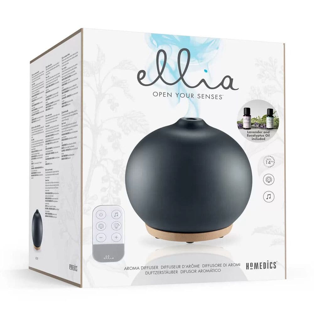 Homedics Ellia Adore Ultrasonic Essential Oil Diffuser with Oils ARM ...