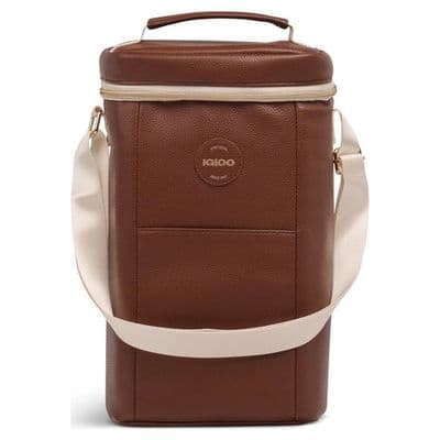 Igloo Luxe Insulated Wine Tote Cooler Bag Beverage Vegan Leather