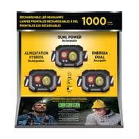 Infinity X1 LED Headlamps 1000 Lumens Rechargeable Dual Powered 3 Pack