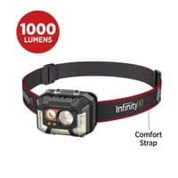 Infinity X1 LED Headlamps 1000 Lumens Rechargeable Dual Powered 3 Pack