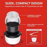 Instant 2.8L Rice Cooker and Steamer - White