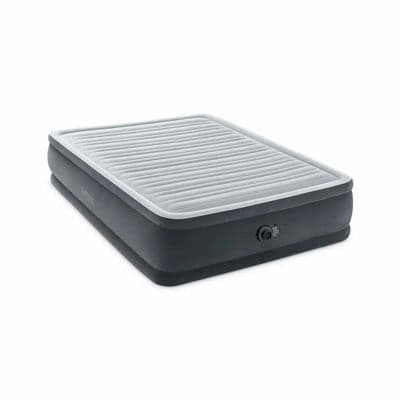 Intex Comfort-Plush Airbed Fiber-Tech Built-In Pump Double with Carry Bag