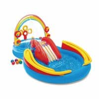 Intex Rainbow Ring Play Center Water Slide Pool Sprayer Kids