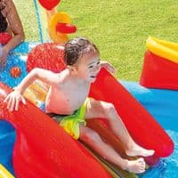 Intex Rainbow Ring Play Center Water Slide Pool Sprayer Kids