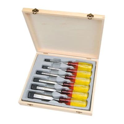 IRWIN Marples 6-Piece Chisel Set with Wooden Case M373