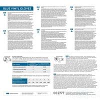 Jena Blue Disposable Vinyl Gloves 400 Pack Powder Free| Latex Free  Medium/Large