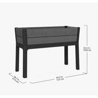 Keter Cortina Elevated Garden Bed 110L Smart Watering Weatherproof Resin