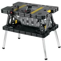 Keter Pro Series Portable Folding Work Table Bench With Clamps