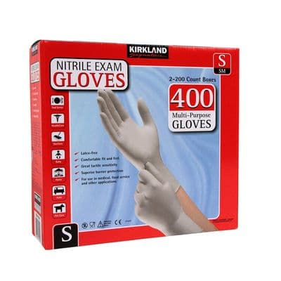 Kirkland Nitrile Gloves 400 Pack/Multi-Purpose/Latex-free/Kimberly-Clark