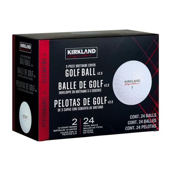 Kirkland Signature 3-Piece V3.0 Urethane Cover Golf Balls - 24 Pack