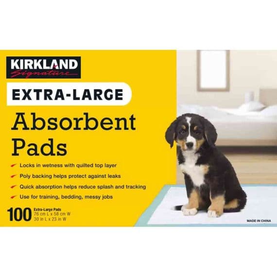 Kirkland Signature XL Puppy Training Pads 76x58cm Absorbent 100 Pack
