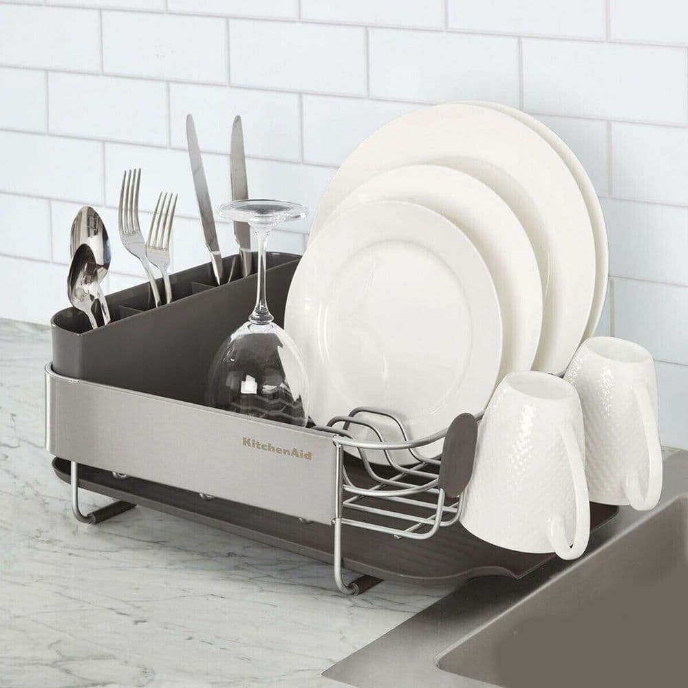 KitchenAid Compact Dishrack with Stainless Steel Panel Grey - Main Image