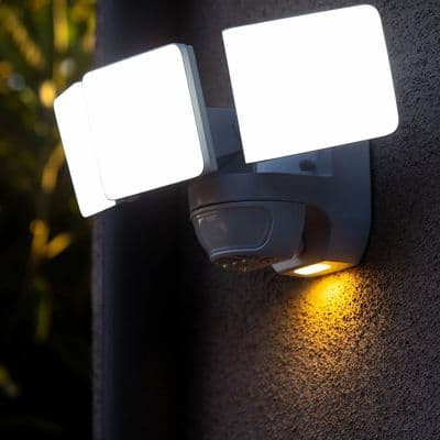 KODA Hardwired Triple Head Motion Sensor Floodlight LED Security Light 4200lm