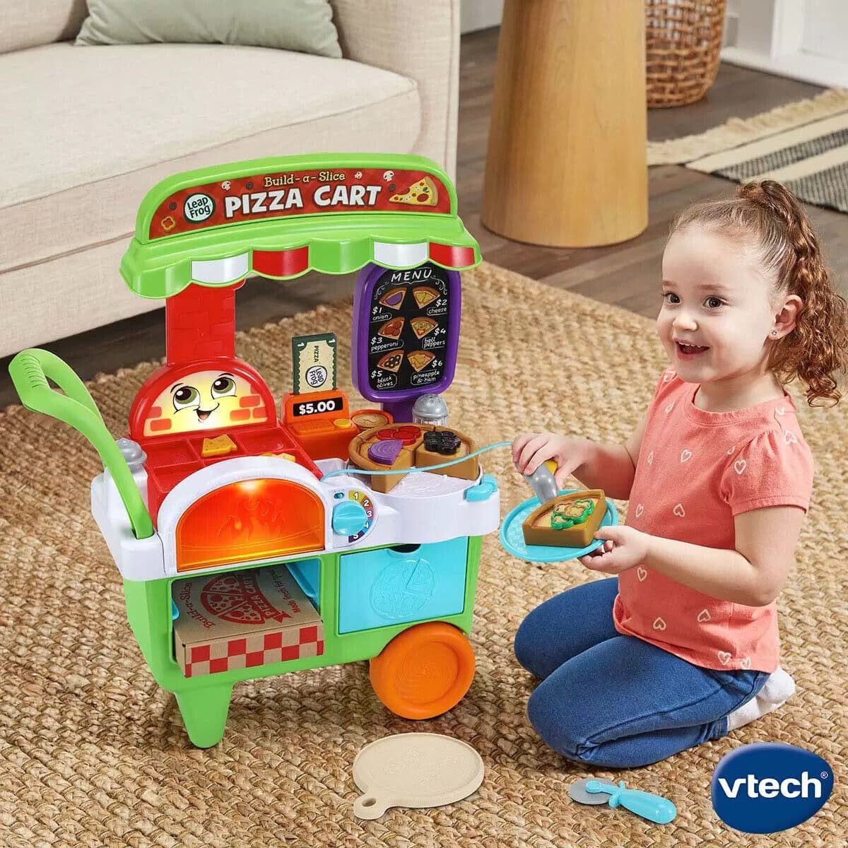 Leapfrog BuildaSlice Pizza Cart Pretend Food Toddler Toy
